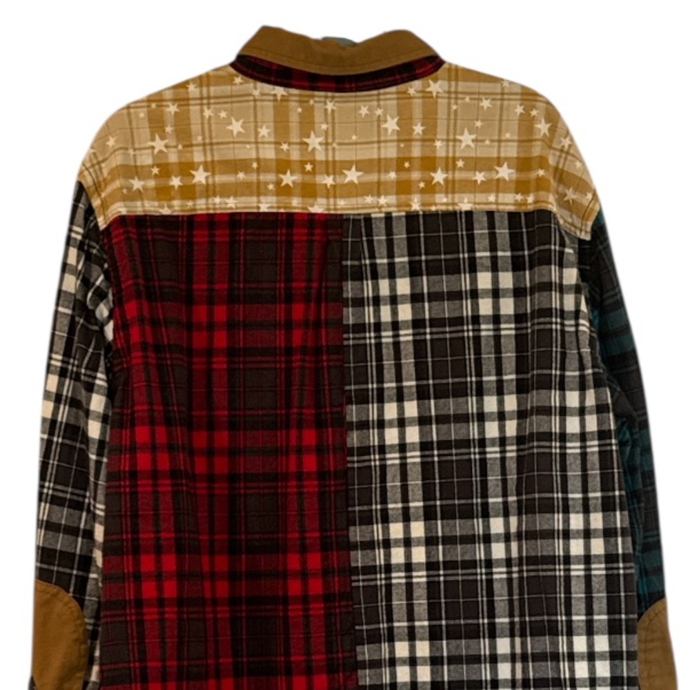 Y2K Rocawear Plaid Patchwork Button-Up Cotton Fla… - image 5